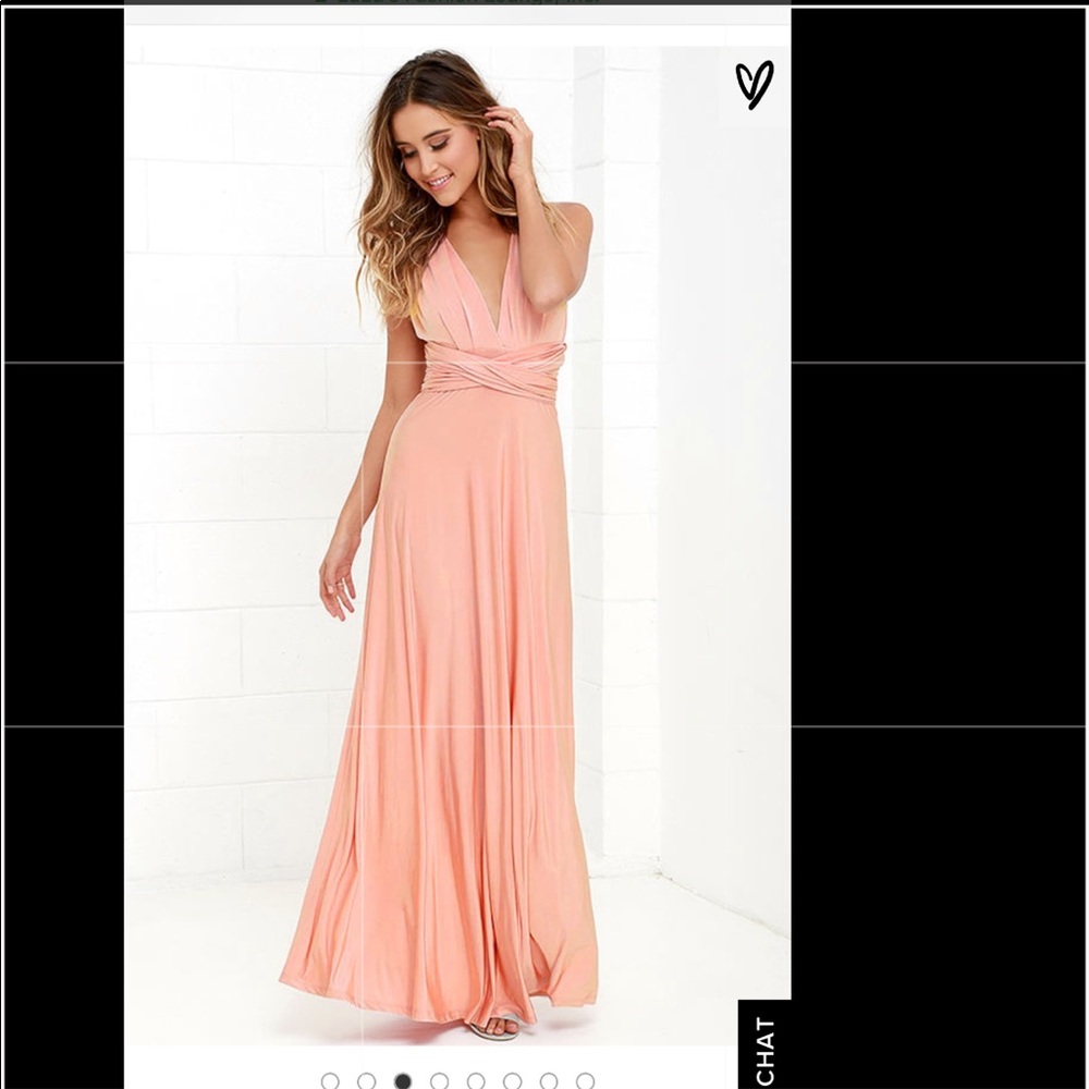 NWOT Lulus blush convertible bridesmaid dress